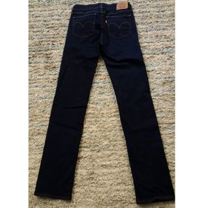 Levi's 714 straight, dark-wash, size 27